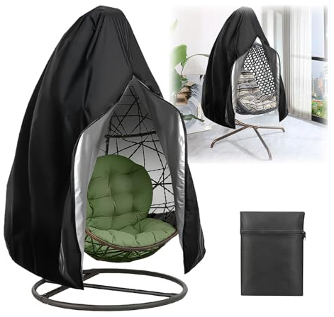 Egg Chair Covers, 190x115cm Egg Chair Cover Waterproof Heavy Duty, 210D Eggs Chairs Cover with Zipper Patio Hanging Outdoor Waterproof for Swing Chairs
