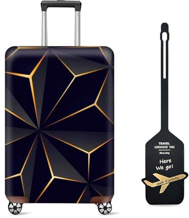 Naapesi Housse de Valise Élastique– Housse Protection avec Étiquette de Bagage, Anti-Poussière et Imperméable, Couverture Bagage Réutilisable avec Fermeture Éclair (XL)