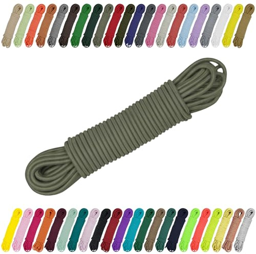 CARTONARE Gummikordel 2mm 3mm Elastische Schnur für Nähen, Basteln & Outdoor – Rundgummi, Expanderseil, Gummiband (170) Helles Olivgrün, 3mm x 10m