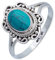 mantraroma Ring 925 Silber Damen Türkis Edelstein türkis ausgefallen verspielt (MRG-122-15-(62))