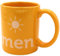 immi Willkommen Tasse, Kaffeebecher in Gelb, Steingut 0,25L, mit Sonne Aufdruck
