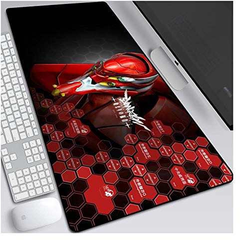 IGIRC Mauspad Evangelion Anime Speed Gaming Mauspad |XXL Mousepad | 900 x 400mm Großformat | 3 mm Dicke Basis | Perfekte Präzision und Geschwindigkeit, P