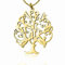 Argent Sterling 925 Collier Prenom Arbre de Vie Personnalisé Gravé de 1 à 10 Noms pour Mère Grand-mère