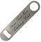 ShopQuality4U Personalised Stainless Steel Bar 18cm/7 Blade Bottle Opener Printed with Any Message That Does Not Fade or Wash Off - Enter Your Own Custom Text Embassey Font Double Sided