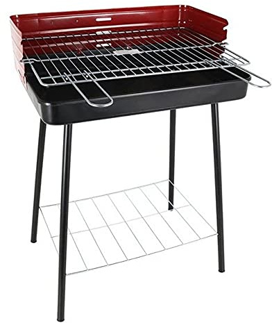 Algon Barbacoa de Carbón con Patas Ne Gramos o Rojo (52 X 37 x 71,5 cm) Talla única