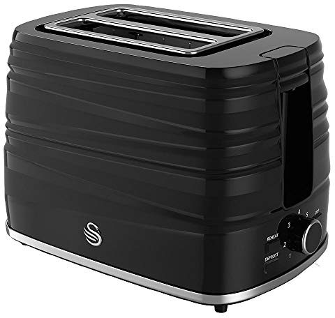 2 Slice Toaster Black, Appliance Type Toaster, Plug Type UK, Power Rating 930W, Product Range Swan - Symphony Range, Colour Black, Electrical Consumer Goods/Appliances