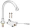 Fdit Set di rubinetti per lavabo da Bagno, Kit per Rubinetto a Pedale, Rubinetto per Comando a Pedale touchless per casa/Scuola/luoghi pubblici