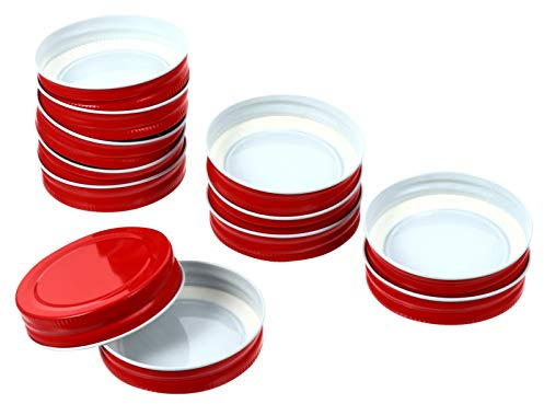 Cabilock 12 Stück Ersatzdeckel Einmachglas Einmachgläser Deckel Schraubdeckel Twist-Off-Deckel für Gläser Sturzglas Glasflaschen Marmeladen Milchflaschen Sechskantglas 70mm