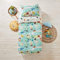 little furn. Liebe unserer Erde Bettbezug und Kissenbezug-Set, Blau, Single