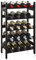 SMIBUY Bambus-Weinregal, 20 Flaschen-Display-Halter, 5-stöckige freistehende Lagerregale für Küche, Speisekammer, Keller, Bar (Dunkelbraun)