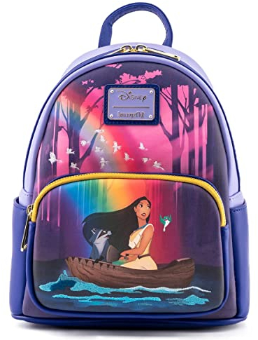 Loungefly Disney Pocohontas Just Around The River Bend Womens Double Strap Shoulder Bag Purse