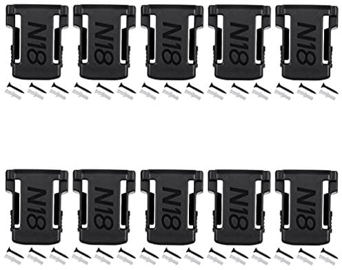ULTECHNOVO 10Pcs Battery Mounts for M18 18V, Battery Cover Belt Clip Battery Dock Holder, Shelf Wall Power Tools Battery Storage Organizer
