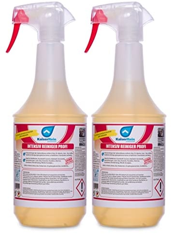 KaiserRein Intensivreiniger Küchenreiniger - Profi Fettlöser Spray 2x 1L - Entfernt effektiv Fett und hartnäckige Verschmutzungen in der Küche, Gastronomie, Grill, Oberflächen