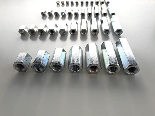 abstandsbolzen distanzmuffe abstandshalter M8 x 45mm - 50 Stück