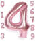Palloncino Numero 4 Rosa Gold: Grande 101 cm Elio Palloncini Oro Rosa Antico Compleanno 4 Anni Mylar Foil Numeri Gigante Bimba Bambina Giganti per Festa di Baby Shower Anniversario Decorazioni
