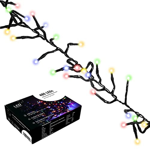 LED Universum Büschellichterkette mit 500 bunten LEDs und einer beleuchteten Länge von ca. 5 Metern, für Außen und Innen, 3m Zuleitung, IP44, perfekt für Weihnachtszeit, Hochzeit oder Gartenfeier