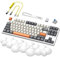 MAMBASNAKE K87 TKL Hot Swap Wireless Mechanical Gaming Keyboard USB C Spiralkabel, Triple Mode 2.4Ghz/Bluetooth 5.0/Wired, Blue Switches 20 RGB Backlight 3000mAh Akku + Keyboard Handballenauflage