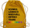 Turnbeutel Rucksack - LGBTQ Kleidung Flag - Menschlich - Deine Wahl - Pride - Regenbogen - schwarz - Unisize - Senfgelb - gym bag gay stoff lgbt stoffbeutel csd turn tasche queer baumwolle lesbian