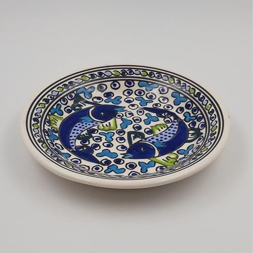 Teller für Vorspeise oder Dessert Fische blau – Durchmesser 20 cm