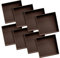 CasterMaster Non Slip Furniture Pads- 3x3 Square Rubber Anti Skid Caster Cups, Leg Coasters- Couch, Chair, Feet, and Bed Stoppers- Anti-Sliding Floor Protectors for Furniture (Set of 8) Brown