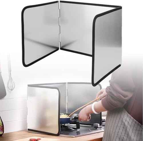 AKOLAFE Plaque Anti Projection Cuisine Pliable 40 x 35 x 33 cm Protection Plan de Travail Cuisine Anti Eclaboussure Cuisine Cuisine avec Revêtement Anti-Éclaboussures pour Cuisson, Rôtir, Évier