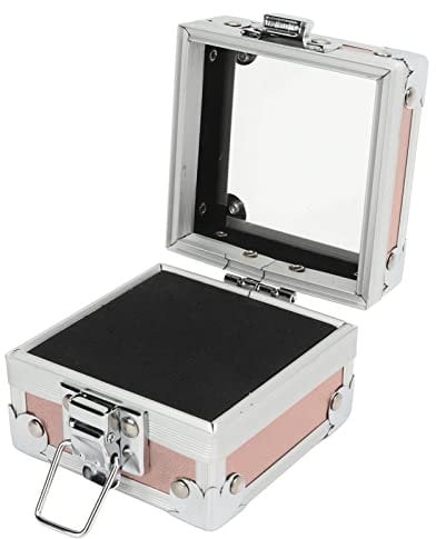Nail Drill Bit Box Safe Nail Polishing Head Box Storage Aluminum Alloy 25 Holes Container for Salon (Multicolor)