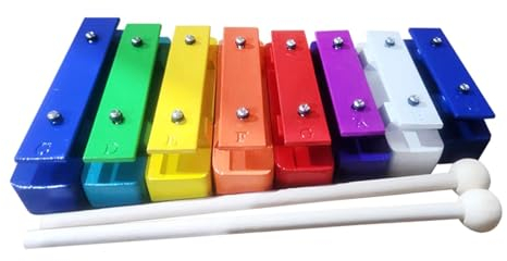 JISADER Musikalisches Xylophon, 8-Noten-Glockenspiel, bunte Musik, Lehrgeschenke, Musikspielzeug, Schlaginstrument für die Vorschule