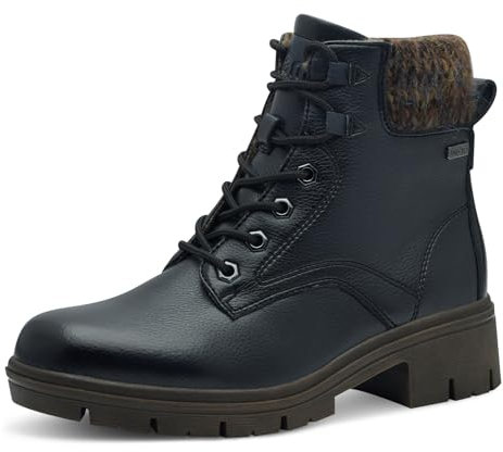 Jana Damen Winterstiefeletten zum Schnüren Wasserabweisend Vegan, Blau (Dunkelblau), 42 EU