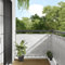 vidaXL Balkon Sichtschutz, Balkonbespannung mit Aluminium-Ösen, Balkonverkleidung Wasserfest, Balkonabdeckung Windschutz, Hellgrau 90x1000cm 100% Polyester-Oxford