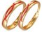 Coppia Anello Filo Rosso, Anelli Argento Sterling con Linea Rossa Regolabili Anello Fidanzamento Uomo Incisione Anniversario Matrimonio Anelli per Uomo Donna