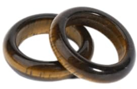 Steinringe – Naturstein-Kreisring, rosa Quarz-Bergkristall-Ringe für die Herstellung von DIY-Anhänger-Halsketten-Schmuck, Mann und Frau, Tigerauge, Bohrungsgröße 17 mm