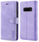 TOHULLE Case for Samsung Galaxy S10, Premium PU Leather Wallet Case with Card Holder Kickstand Magnetic Closure Protective Flip Folio Case Cover Compatible with Samsung Galaxy S10 - Purple
