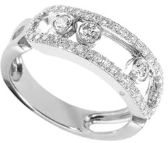 Lehourmast Ring Ringe Damen Bijouterie Herren Ring Moving Hollow Damen 6 Silber