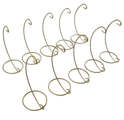 Hasaller Espositore per palline di Natale, ornamento a forma di L, in metallo, gancio per appendere piante, decorazione per casa, matrimoni, con ganci (10 pezzi)