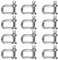 12 Stück Schäkel D Form, M4 Edelstahl Schäkel, D Schäkel, Edelstahl D Ring Schäkel, D Ring Schäkel Gerade, D Schäkel Edelstahl, für Takelage Stahlseil Kordeln Ketten Schäkel