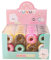 Radiergummi in Form eines Cartoon-Donuts, kreative Simulation, Lebensmittel-Radiergummi, Donut-Radiergummi, 4 Stück