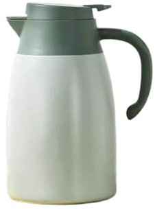 Isolierkanne Edelstahl Isolierter Wasserkocher Haushalt Große Kapazität Isolierter Wasserkocher Warmwasserkessel Schlafsaal Wärmflasche Warmwasserkocher Thermoskanne Kaffeekanne(Green,2.0L)