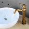 Retro Messing Wasserhahn KUAR - goldfarbene Armatur für den Waschtisch im Badezimmer, Gäste WC oder auch für die Küche - passendes Zubehör für Naturstein Waschbecken oder Waschschalen