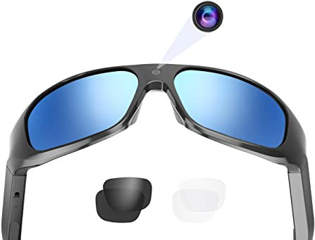 OhO Smart Camera Glasses 4K Pro,24M Resolution H.265 Sports Cam Sunglasses with Built-in 256GB Memory for Outdoor Sport Unisex