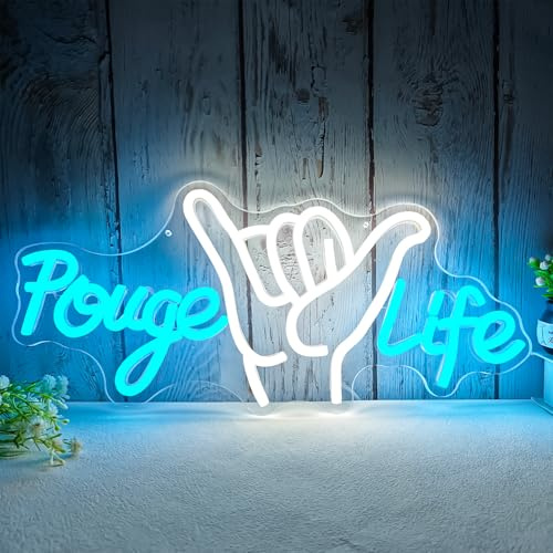 Vveikea Pogue Life Neon Sign Out Banks Neon Lights for Bedroom Dimmable US Teen Tv Show Neon Lights Pogue Led Wall Decor for Kids Teen Adults Gifts