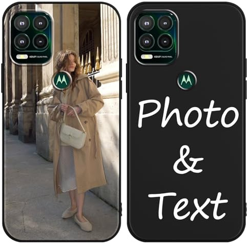 Kivlclri Cover Personalizzate per ZTE Blade A34 6,6'', Personalizzata con Foto Immagine Disegni Custodia Personalizzabile, Personalizzabili Personalizzato Custodie Case per ZTE Blade A34, Nero