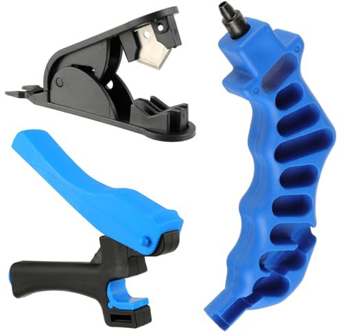 HUAREW 3 Pcs Drip Irrigation Tubing Hole Punch Cutter Tool Set, 2 in 1 Combination Drip Punch Tool, Irrigation Sprinkler Hose Cutter for Garden PE Pipe 16 20mm