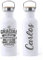 ENTRENADORES (TEDEDIKO Botella PERSONALIZADA de Agua Entrenador de Fútbol – Regalo Fin de Temporada con Frase Motivadora – Acero Inoxidable Grabado Láser – Agradecimiento Deportivo - BLANCO)