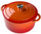 Warmiehomy Enamelled Cast Iron Pot with Lid,Orange 6L Non Stick Deep Dutch Oven,Ovenproof Casserole Pot Cooking Stockpot for Induction and Oven Safe,28cm