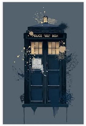 FKBALCZ Doctor Who Tardis-Poster, Leinwand-Poster, Wandkunst, Dekordruck, Bild Gemälde für Wohnzimmer, Schlafzimmer, Dekoration, 30 x 45 cm