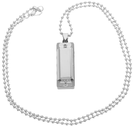 minkissy Mundharmonika-halskette Mit Spielbarem Anhänger Miniatur-musikinstrument-schmuck Tragbares Accessoire Für Musikliebhaber