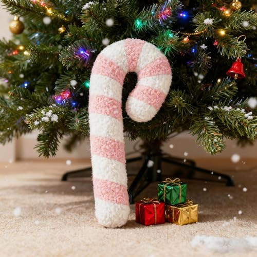 Lanmijia Weihnachts-Zuckerstangen-Kissen, 35cm/53cm Kissen Zuckerstange, Weihnachtsdekokissen, Dekorative ZuckerstangenKissen Für Sofa, Bett, Couch, Schlafzimmer