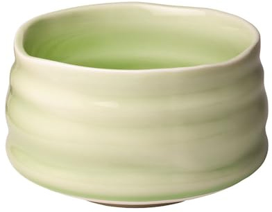Wollenhaupt | KERAMIK MATCHA-SCHALE MINTO 12,5CM | Matcha Schale Unikat Grün Handgefertigt | für 0,45 L
