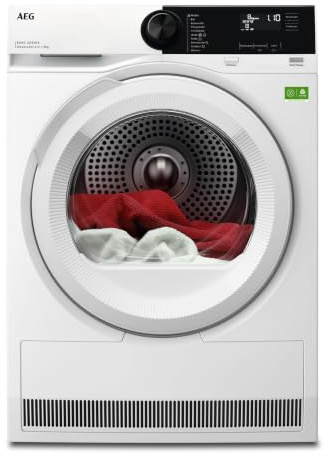 AEG Serie 8000 Wärmepumpentrockner AbsoluteCare, 8 kg, MixDry, TR8T65880 | AbsoluteCare für Wolle Seide & Outdoor, MixDry für Baumwolle & Synthetik ohne Vorsortieren, Hygieneprogramm, Knitterschutz