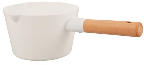 Louche à Eau en Bois Cuisine et Bain à Long Manche | Poignée en Bois Blanc, Grosse Capacité, Se Tient Debout et Se Suspend Manche